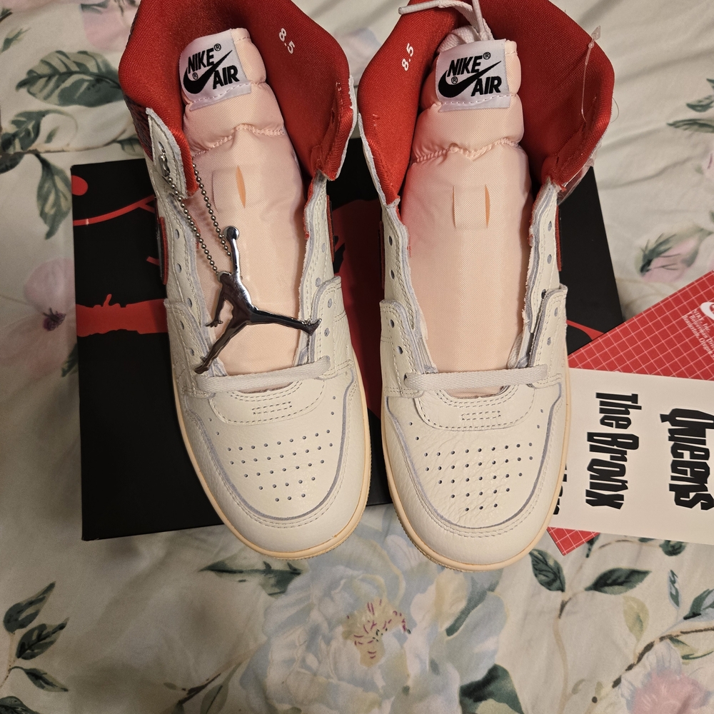 Nike Jordan AIR Cream and Red Sneakers